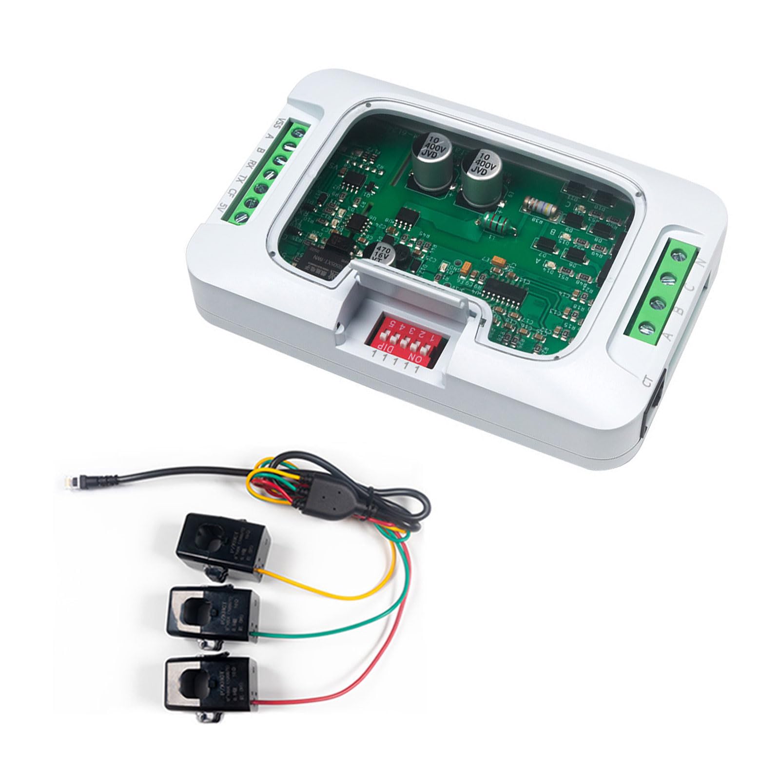Rgybao Movement Opening And Three Phase Wattmeter 100A Ac 220 / 380V Energy Meter Module Kwh Power Monitor Rs485 High Precisions Power Module