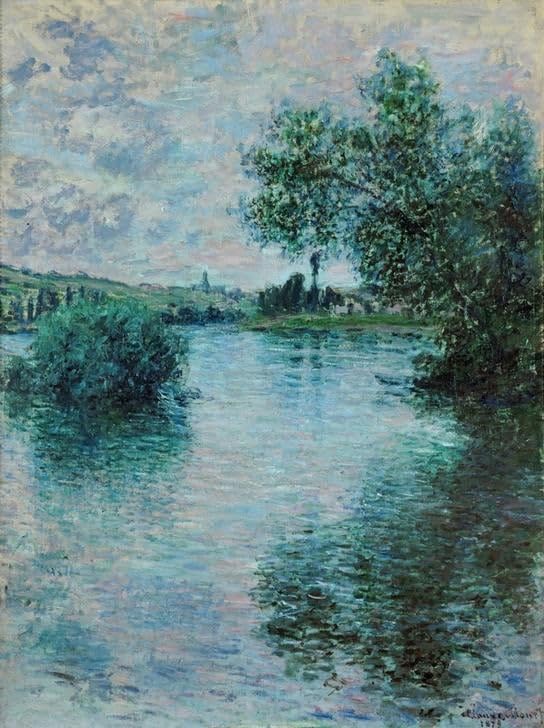Tableau Impression sur Toile La Seine à Vétheuil de Claude Monet 60x90cm