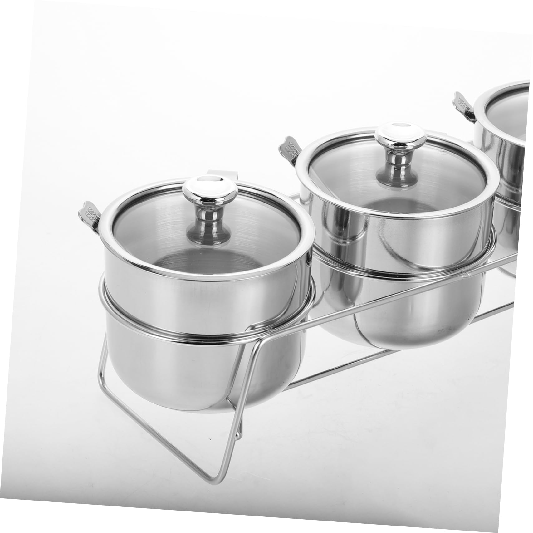 Alipis Tarros De Almacenamiento Inoxidable Frascos Con Tapa Contenedor De Sal y Azúcar Dispensador De Especias Estético