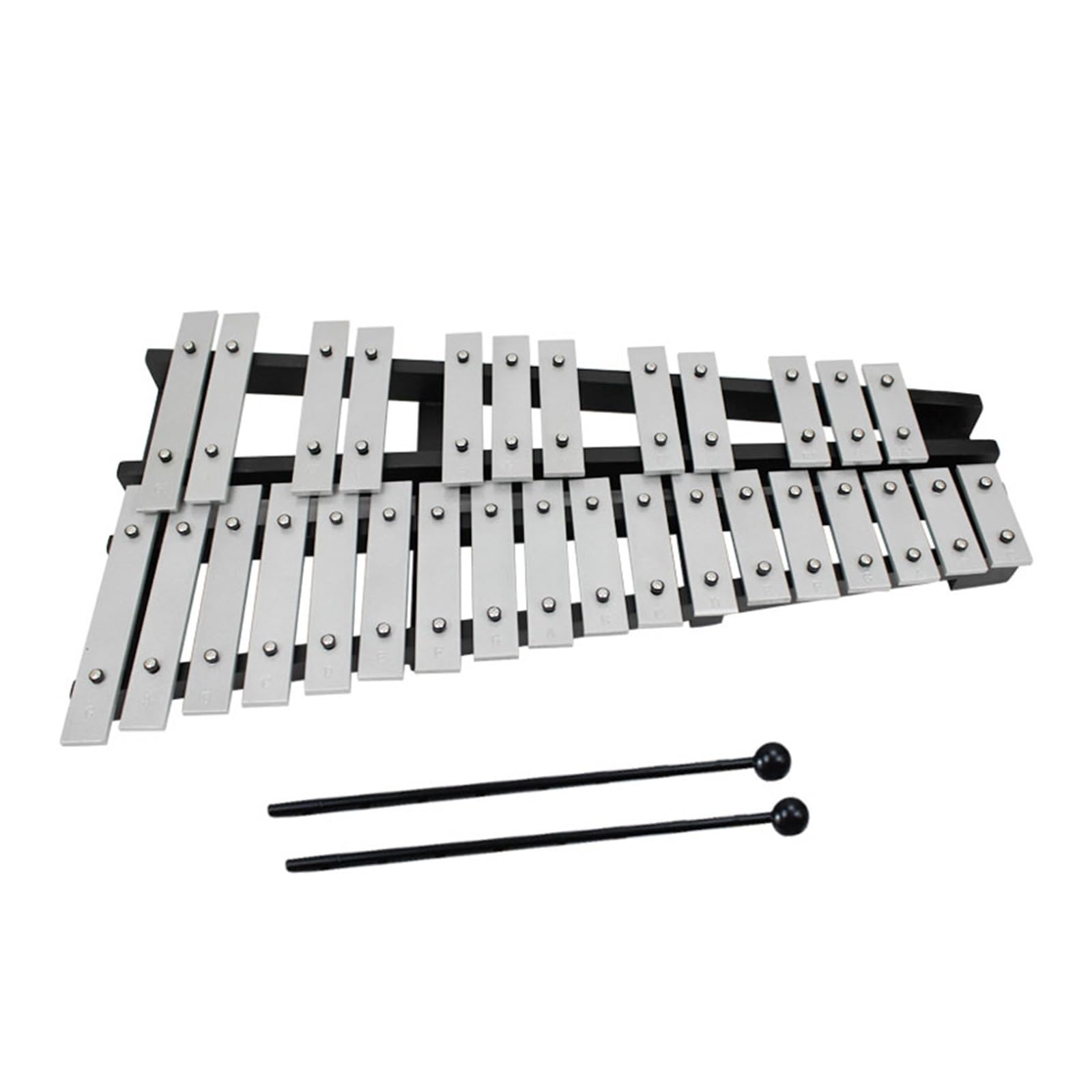 xilofono ​Legno Pianoforte Professionale con Piastra in Alluminio Pieghevole A 30 Toni per L'insegnamento del Carillon, Strumento A Percussione, Pianoforte con Piastra in Alluminio