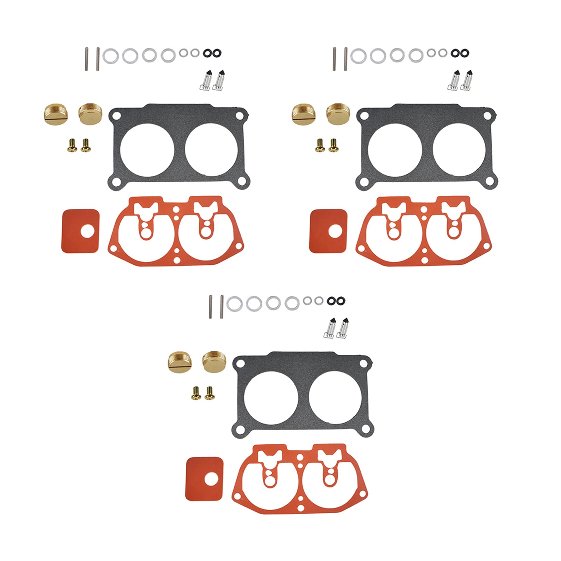 3 Pcs Carburetor Repair Kits Replacement for Yamaha Outboard V4 V6 115 130 HP(1986-1995)