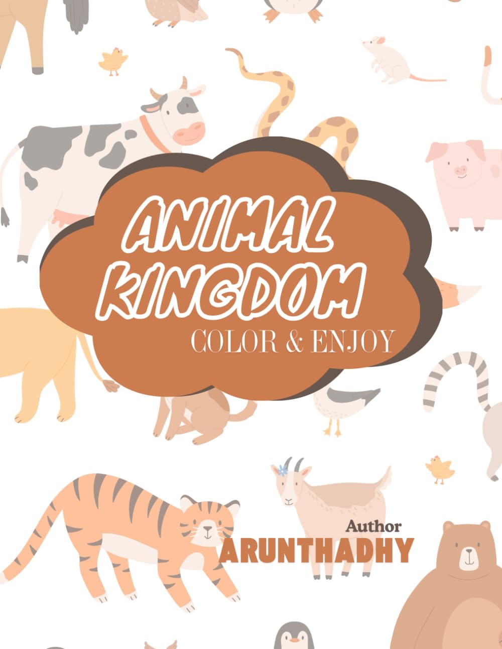 Domestic Animals Coloring Book: Fun & Easy Coloring Pages of Pets and Farm Animals for Kids Ages 3–7 (Animal Kingdom)