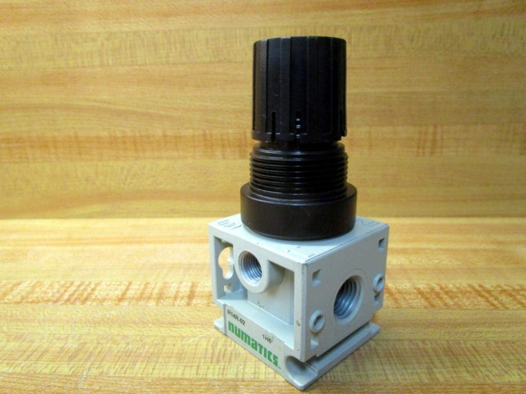 ASCO NUMATICS R14R-02G Relieving, NPTF, 1/4 Port Size, FRL Series, Standard Output Pressure 0-125 PSIG, HIGH Flow in Compact Size, 1.5 OZ Bowl, Regulator, Gauge