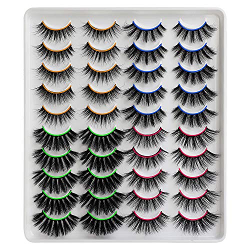 20 Pairs False Eyelashes 4 Variety Wispy Fake Eyelashes Natural Look Eyelashes High Volume Soft Eye Lashes Pack Wholesale Multipack