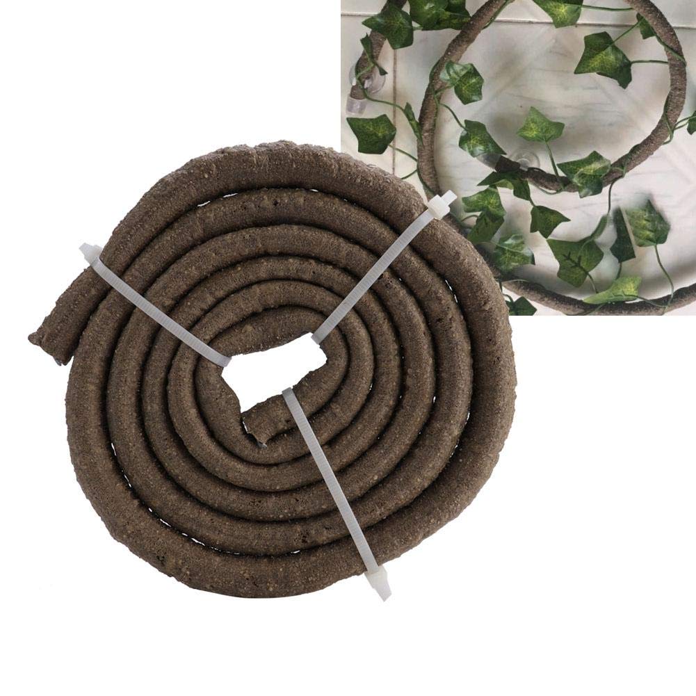 Vigne Artificielle Décorative avec Ventouses, Branche Grimpante pour Terrarium, Habitat de Reptile, Rotin Escalade, Large