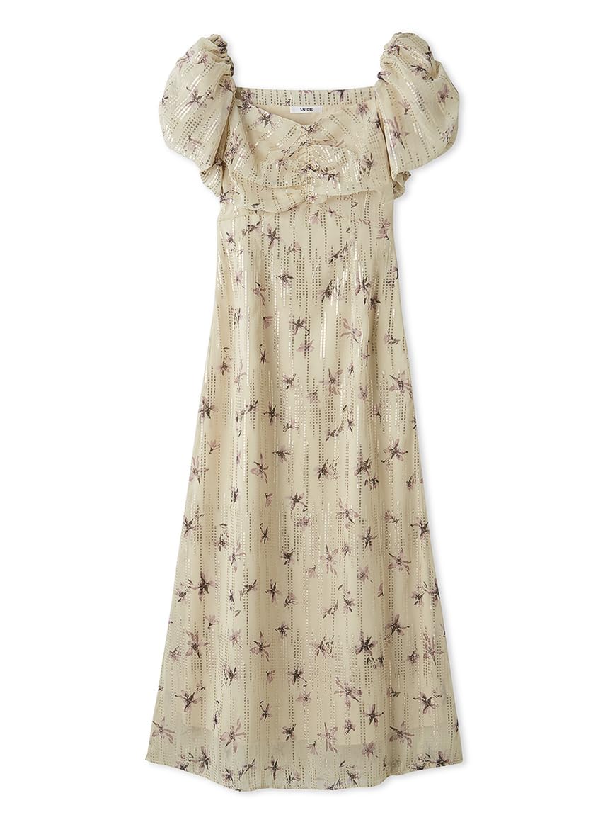 Amazon.co.jp: ラメドビーシフォンプリントワンピ SWFO251088YEL0