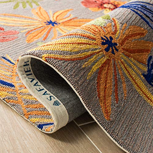 Tapete SAFAVIEH 3'6" x 5'6" Gris y Naranja miniatura 5