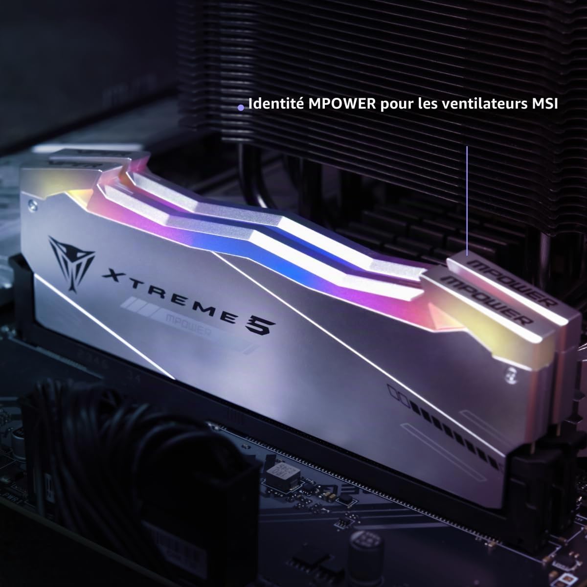 Patriot Viper Xtreme 5 MPOWER DDR5 RGB RAM 32 Go (2X16 Go) 6000MT/s CL30 UDIMM Desktop Gaming Memory Kit - PVXR532G60C30KM