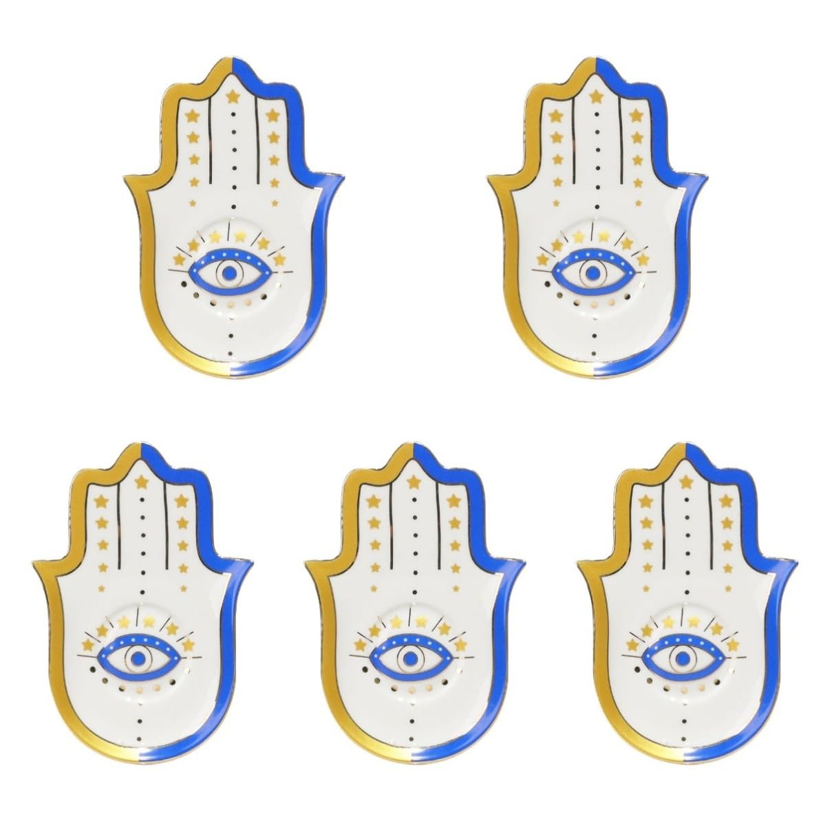SOLUSTRE 5 Stück Keramik Schmuckschale mit Dekorativem Design Elegante Ringschale und Schmuckhalter für Zuhause oder Geschäft zur Stilvollen Aufbewahrung von Ringen und Halsketten