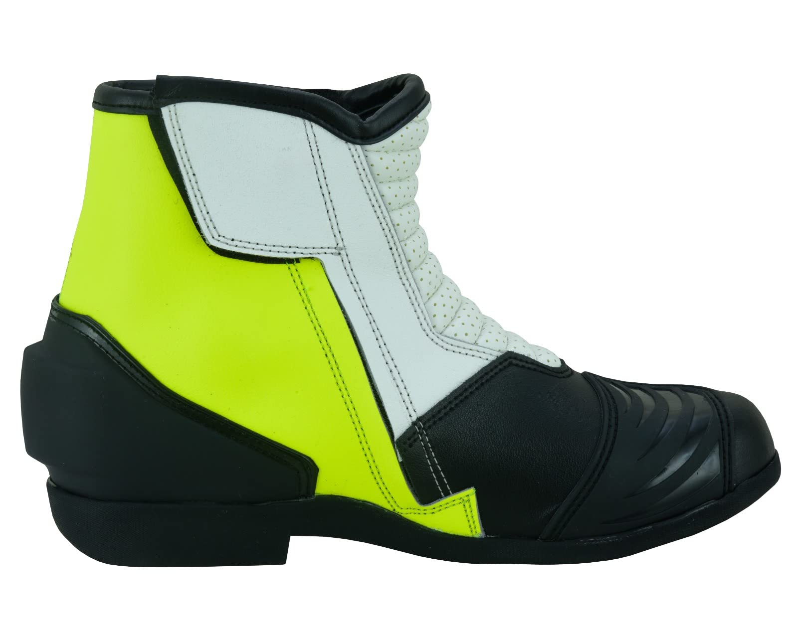 BI ESSE Scarpe da Moto Stivaletti in Pelle Traforato con Slider