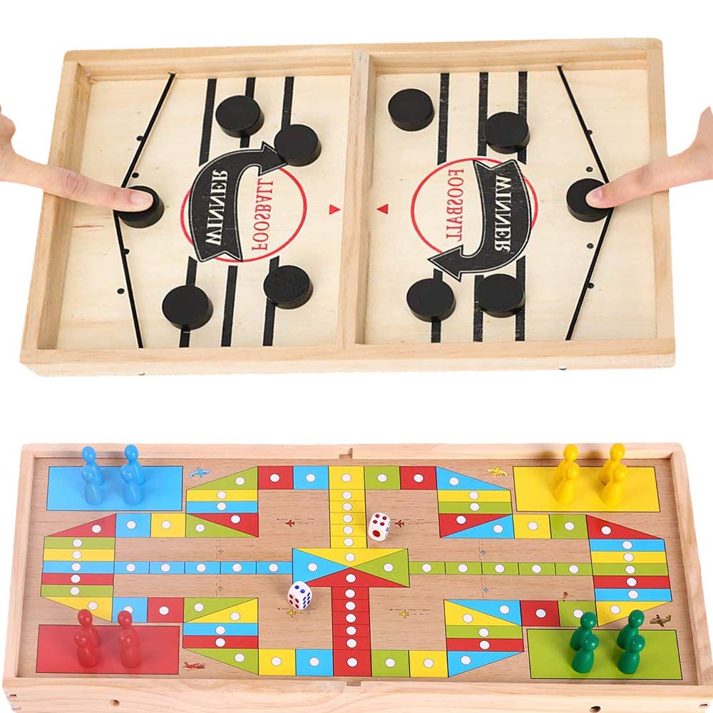 Buy INNOLV Foosball Winner Board Game, Sling Puck Game, Wooden Ice Hockey Game,Table Desktop