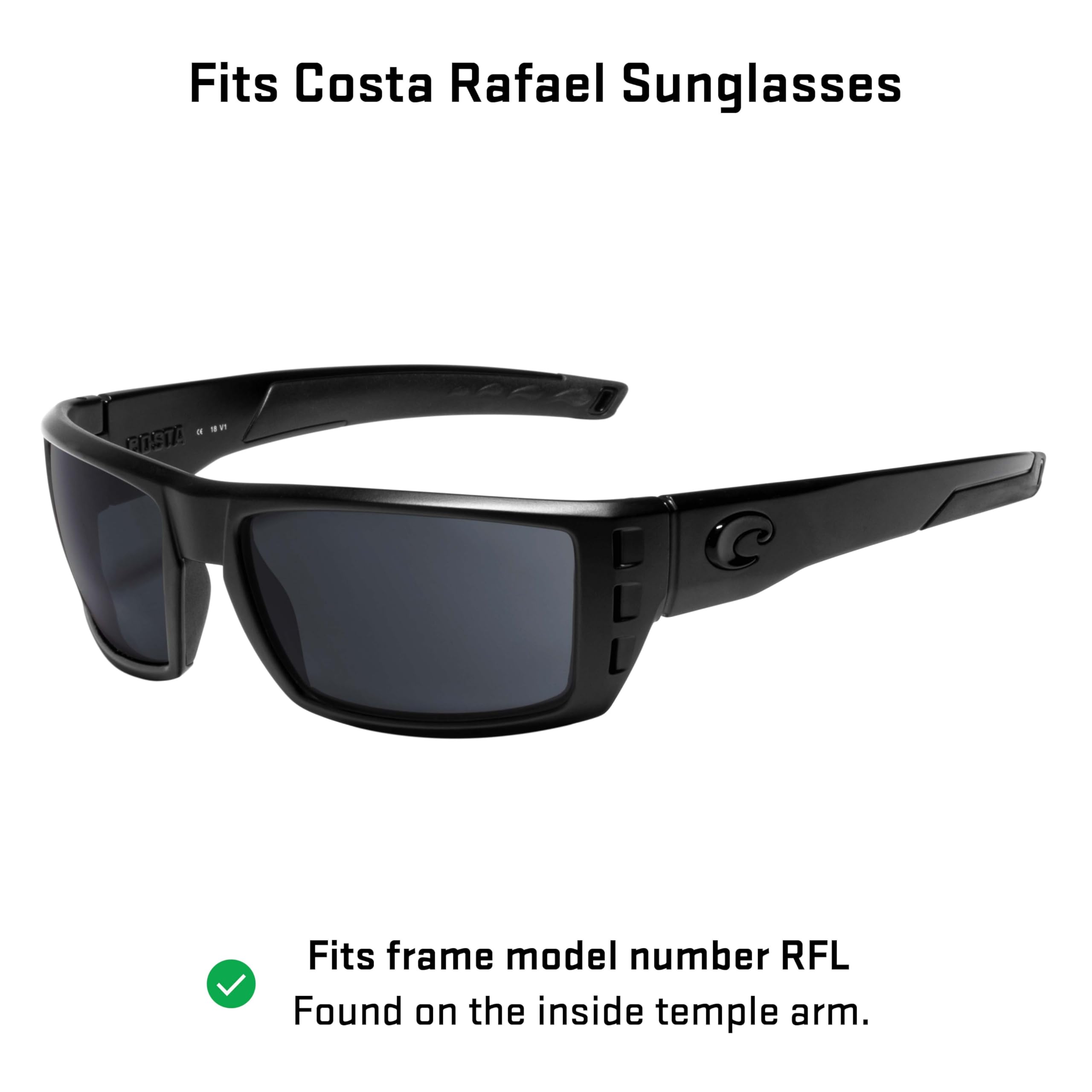 Revant Replacement Lenses Compatible With Costa Rafael, Polarized, Emerald Green Mirrored