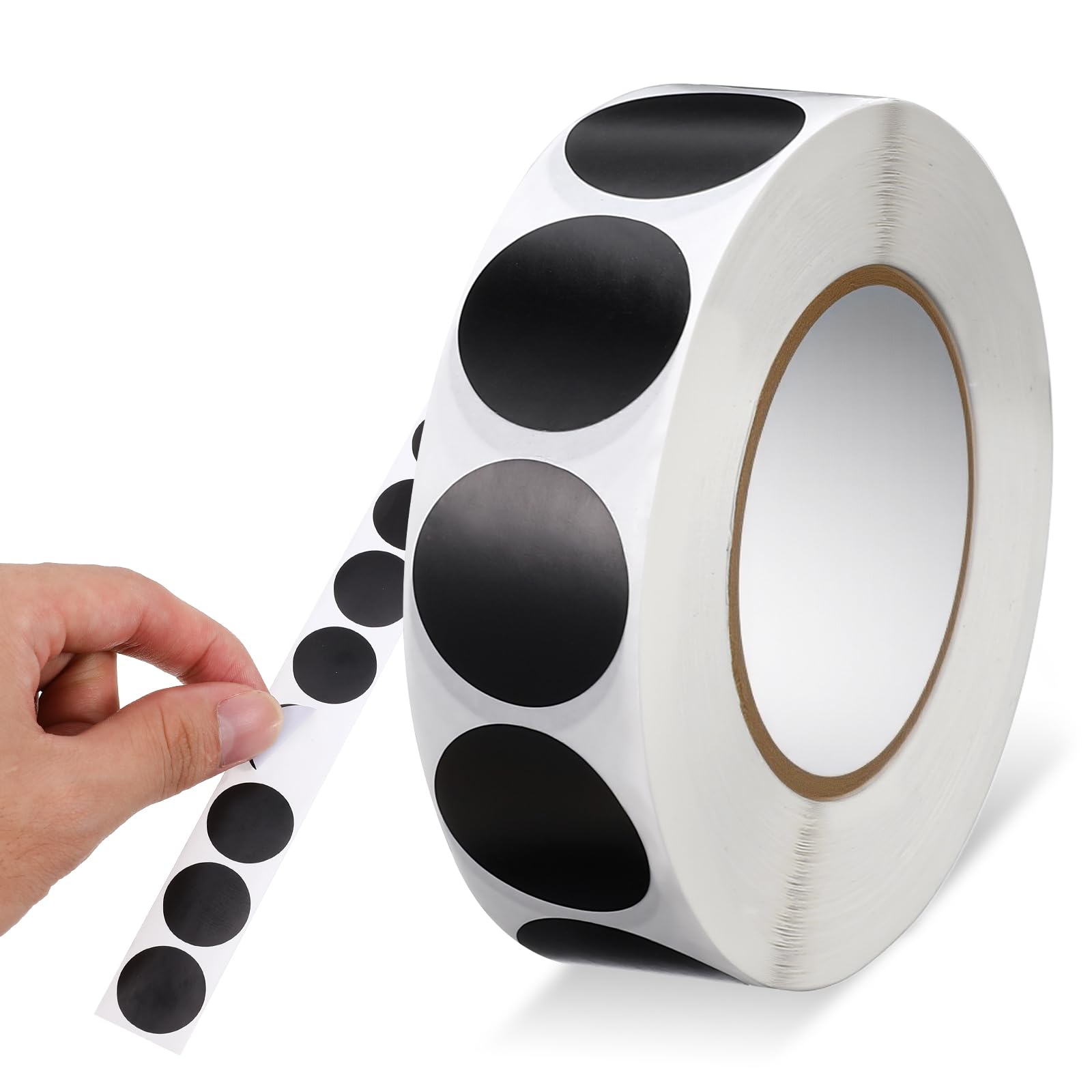 1000 Pcs 19mm Black Dot Stickers Black Round Sticker Waterproof Circle Stickers Color Coding Label for Office Shop Home Classroom Marking