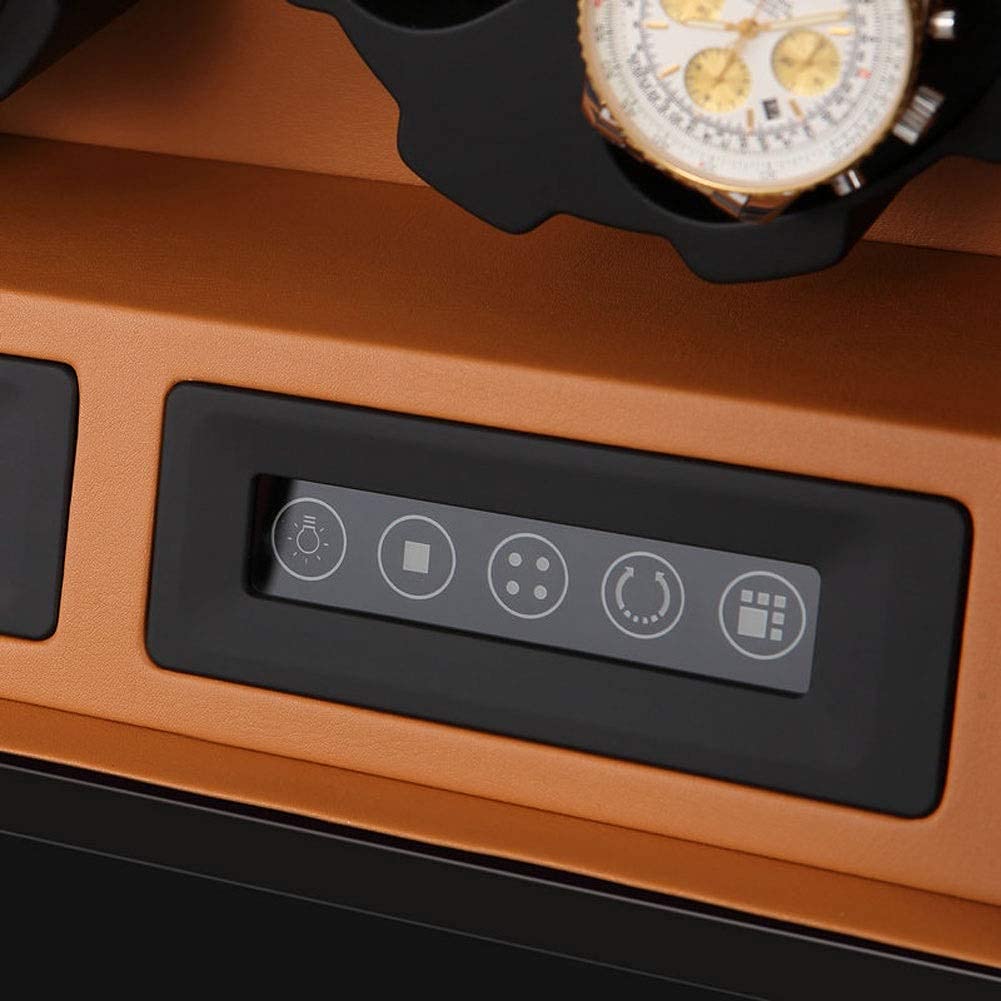 Caricatore per Orologi, Motore Silenzioso Rotante, Schermo LCD Touch Screen, 2 Posizioni di Carica con 1 cassetto per riporre e Mostrare Gli Orologi, AB