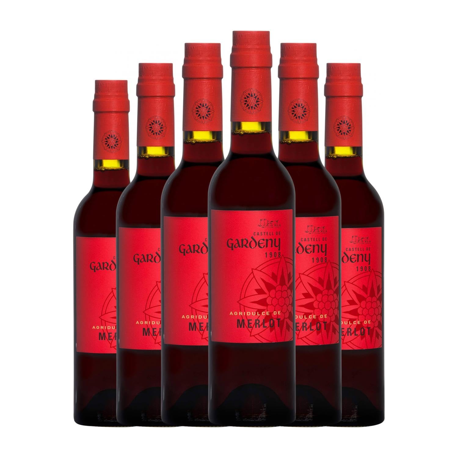 Vinagre Castell Gardeny Agredolç Merlot Media Botella 37 cl (Caja de 6 Media Botella de 37 cl)