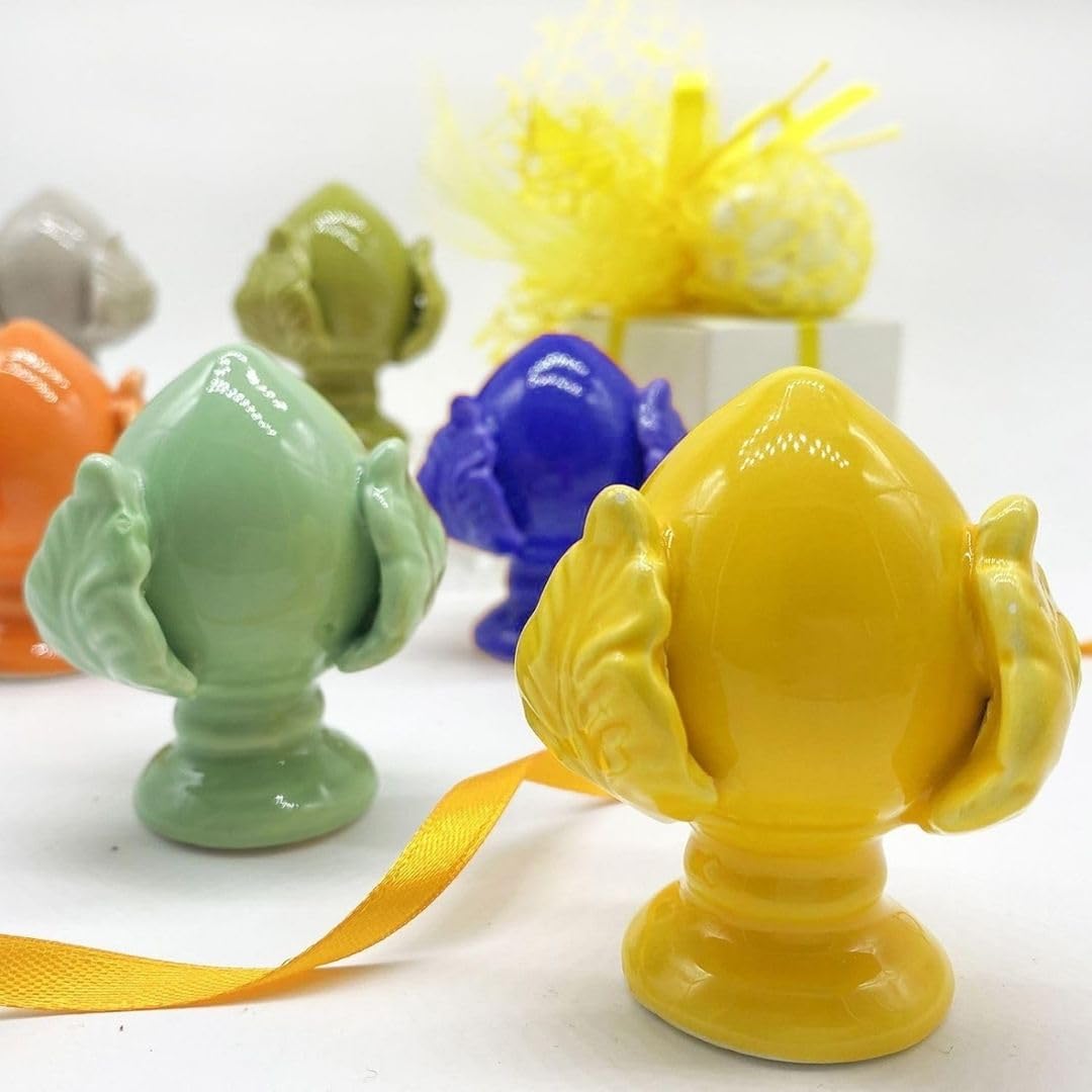 Doni Bomboniere Kit 6 pz PUMI Pugliesi in Ceramica Realizzati a Mano in Colori Assortiti con Finitura Lucida Perfetti Segnaposto Matrimonio Cerimonie 18 Anni Comunione Compleanno Eventi Tema Puglia