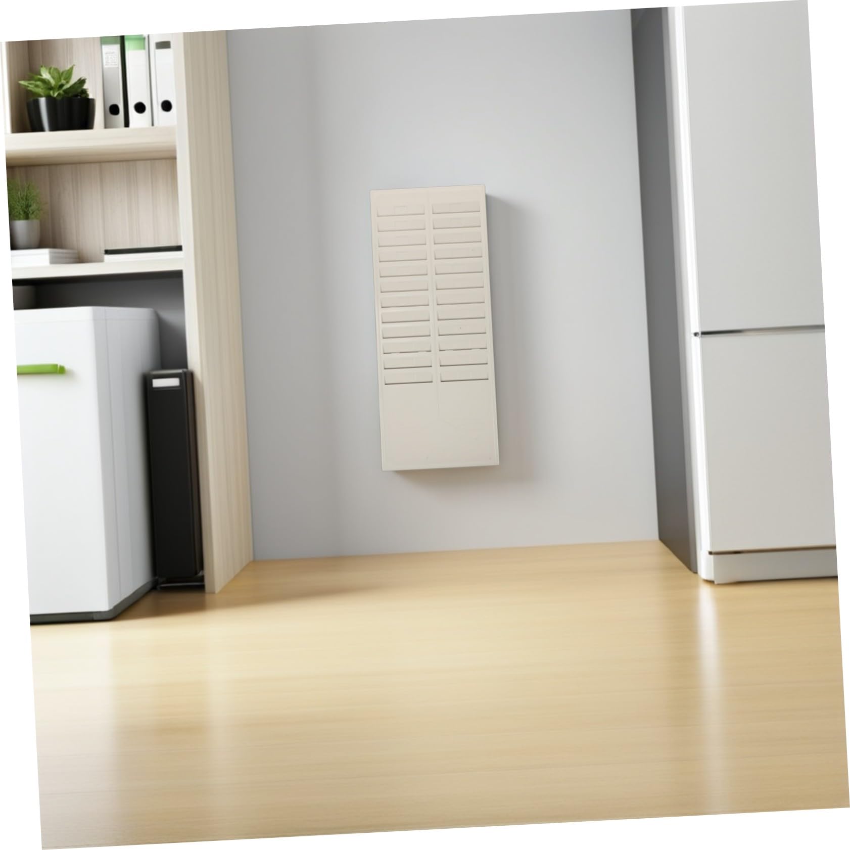 2 Pezzi Supporto Porta Badge da Parete e Scrivania con Scomparti Organizer in Materiale Sintetico per Schede Presenze e Buste Paga Porta Cartellini Ufficio Robusto e Facile da