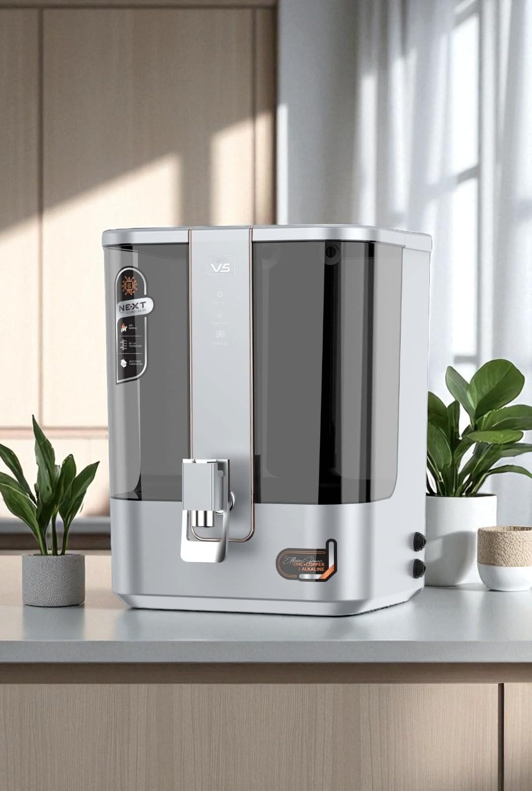 ボンボネロ アクア Aqua V5 RO Water Purifier 10L | Alkaline + Copper + Zinc | Active