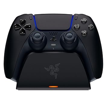 Razer Quick Charging Stand for PlayStation 5: Quick Charge - Curved Cradle Design - Matches PS5 DualSense Wireless Controller - One-Handed Navigation - USB Powered - Black (Controller Sold Separately)