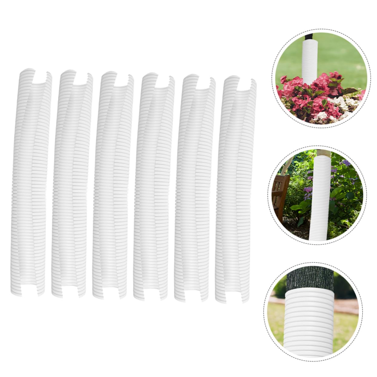 Toddmomy 6 Pezzi Coperture Flessibili per Tronchi D'albero in Plastica per Difendere La Superficie da Cervi, Conigli, Scoiattoli e Altri Animali per Uso Esterno