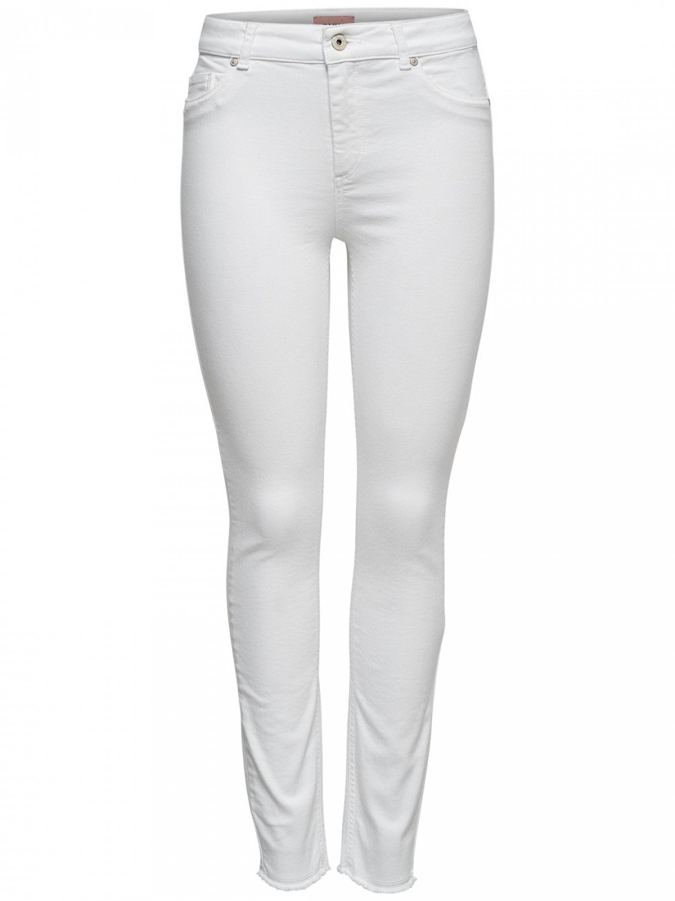ONLY Womens Onlblush Mid ANK Raw Rea0730noos Skinny Jeans, White (White White), 34W / 40L UK