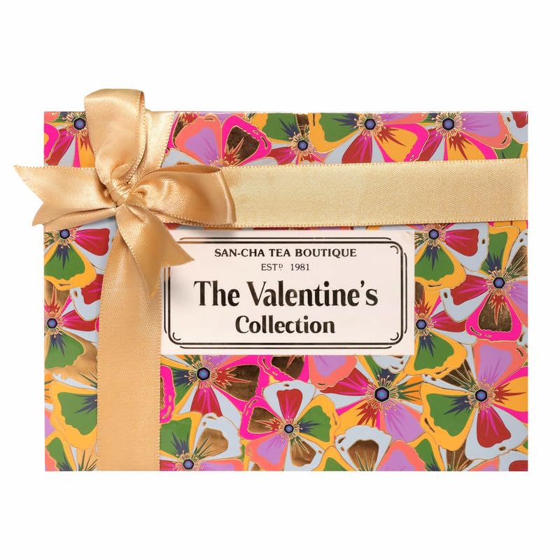 Image of Valentine's Day Gift, Valentines Tea Collection, Tea Gift Box, Wild Rose Green Tea & Lavender Green Tea, 100g Loose Leaf Tea, Gift for Him & Gift for Her