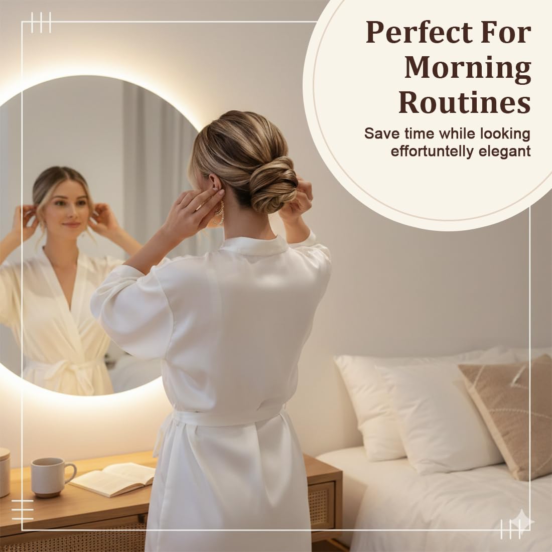 Chignon, Prawdziwe Włosy Z Gumką, Chignon, Gumka Do Włosów Prostych, Zbierane Przedłużki Włosów Dla Kobiet I Dziewcząt (Średni Kastan/Ciemny Blond)