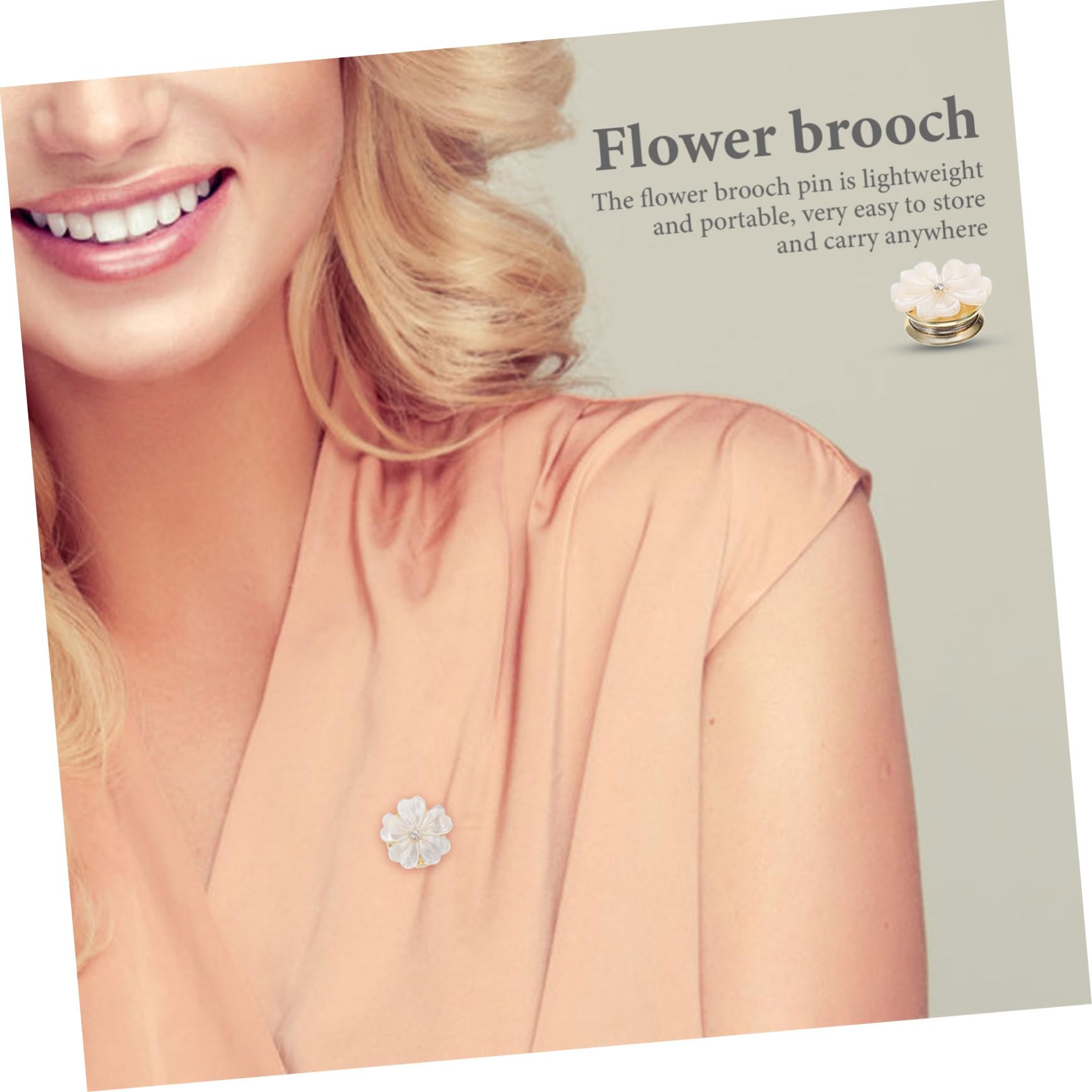 Beavorty Spesa di conchiglia perno di fiori spilla da donna spille per spille per abbigliamento perno zaini Spettatura floreale spilla decorativa perno per zaini magnete