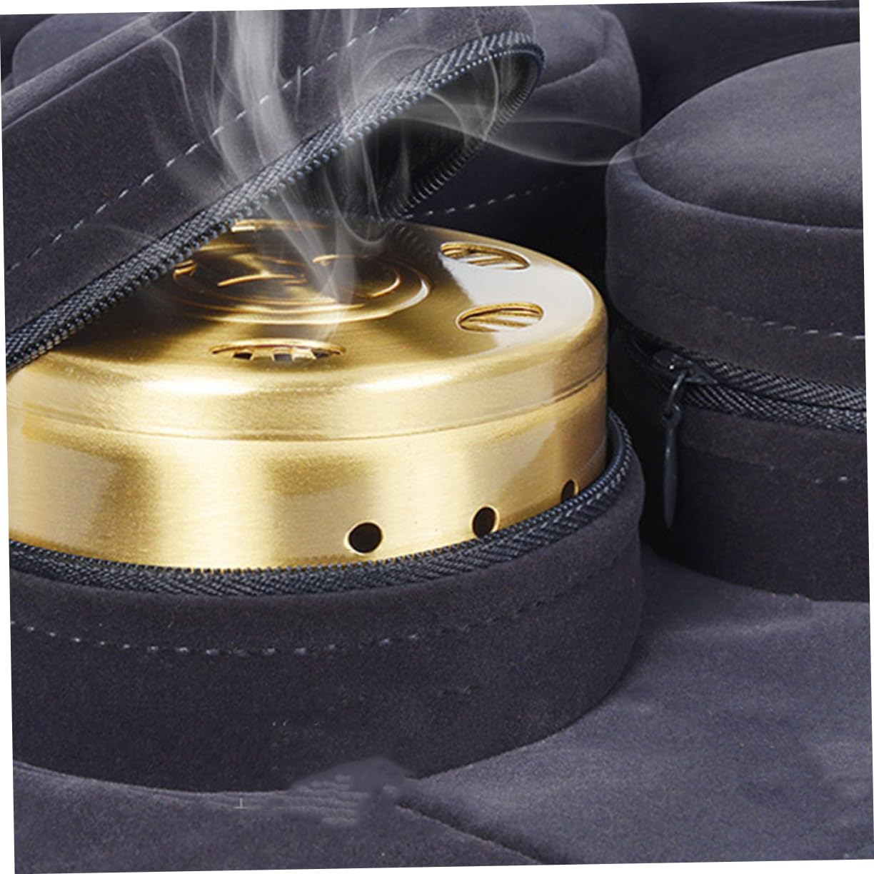 KOMBIUDA Box Moxa Holder Cover Moxibustion Holder Accessories for Moxibustion Kit Moxibustion Protective Casse Cotton Moxa Cover Moxibustion Cloth Cover Protective Cover Grey