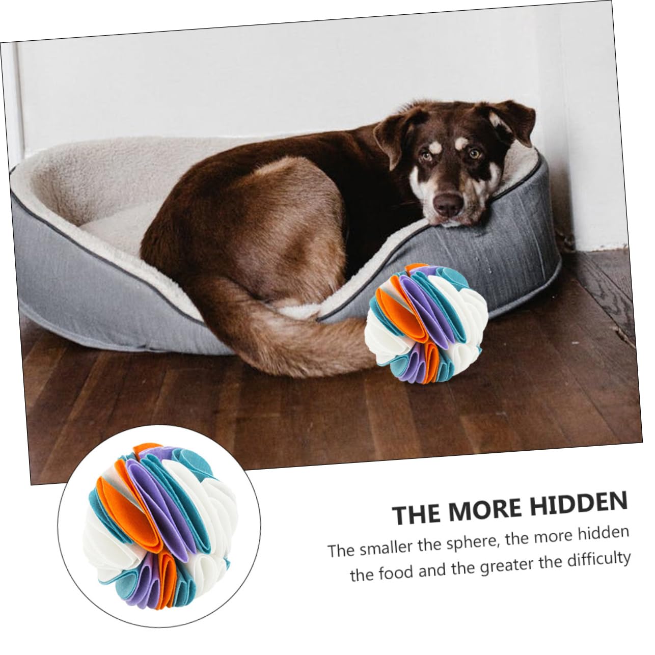 GALPADA Pelota Olfativa para Perros Interactiva, Juguete Masticable de Fieltro Duradero, 20 Cm, para Entretenimiento en Casa y Jardín, Adecuada para Perros Pequeños y Medianos