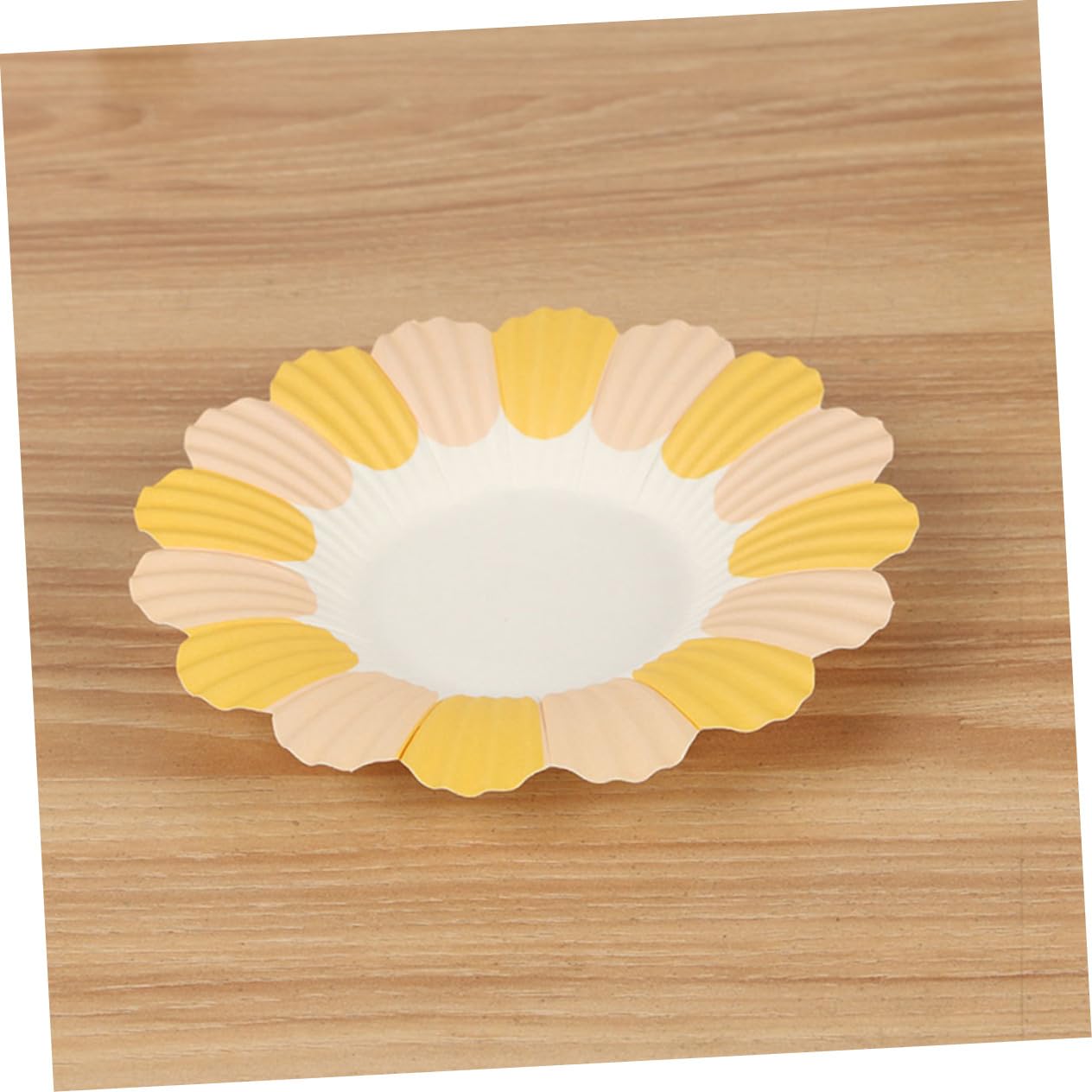 SOLUSTRE 5 Sätze Blume Pappteller Papier Platte Einmalbesteck Serving Plate Party Dekoration Festliche Tischdekoration Partybedarf Essgeschirr Aus Papier Vorspeisenteller 100 Stück * 5