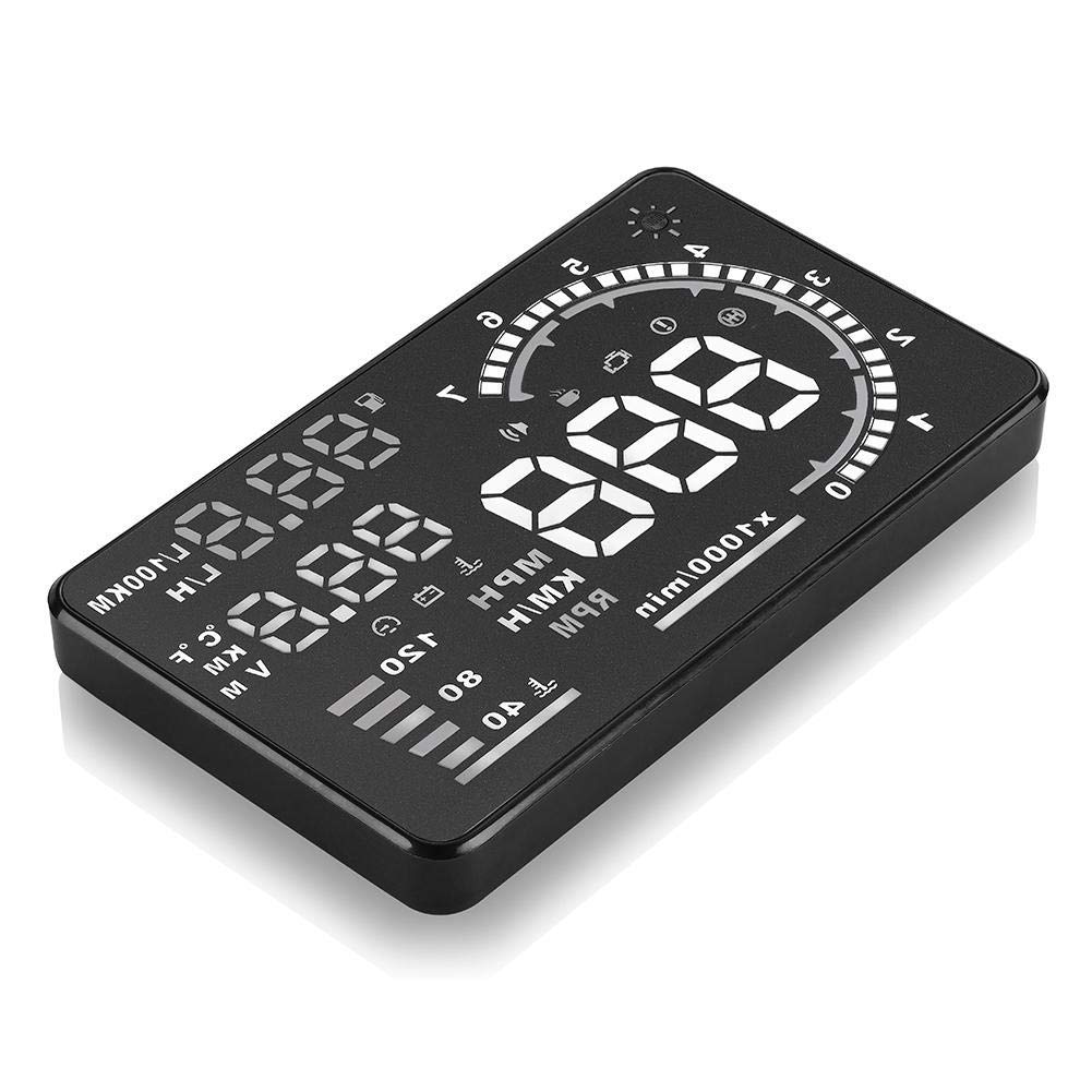 Bеѕt Prоmо Car HUD, 5.5'' A8 Head Up Display Car Warning System Auto Windshied Reflective Screen Speed Display with OBD II Interface Bеѕt Quаlіtу 🔥 Car HUD, 5.5'' A8 Head Up Display Car Warning System Auto Windshied Reflective Screen Speed Display with OBD II Interface