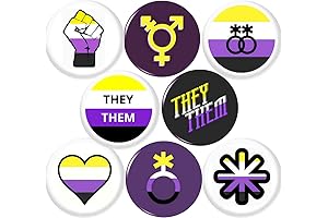 Squid Ink Splatter Splatoon NONBINARY Pronoun Button Pin