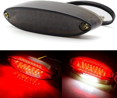 kucehiup Luz trasera LED para motocicleta, luz de freno universal para ATV