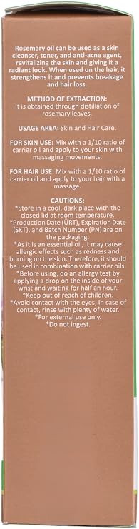 Arifoğlu Rosemary Oil 20ml 100% Pure Oil – For Hair Care and Hair Strengthening Effect | Arifoğlu Rosemary Oil 20ml 100% Pure – Hair Care and Strengthening Effect
