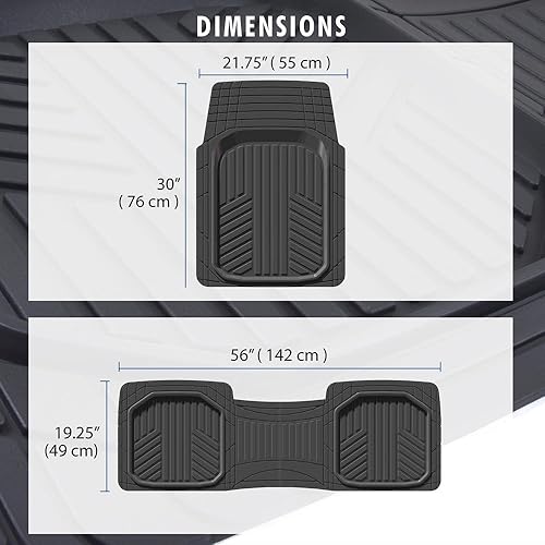 Miniatura 9 de BDK FlexTough - Alfombrillas de goma resistentes para coche, SUV, camión y furgoneta, protección contra todo tipo de clima, sin olor