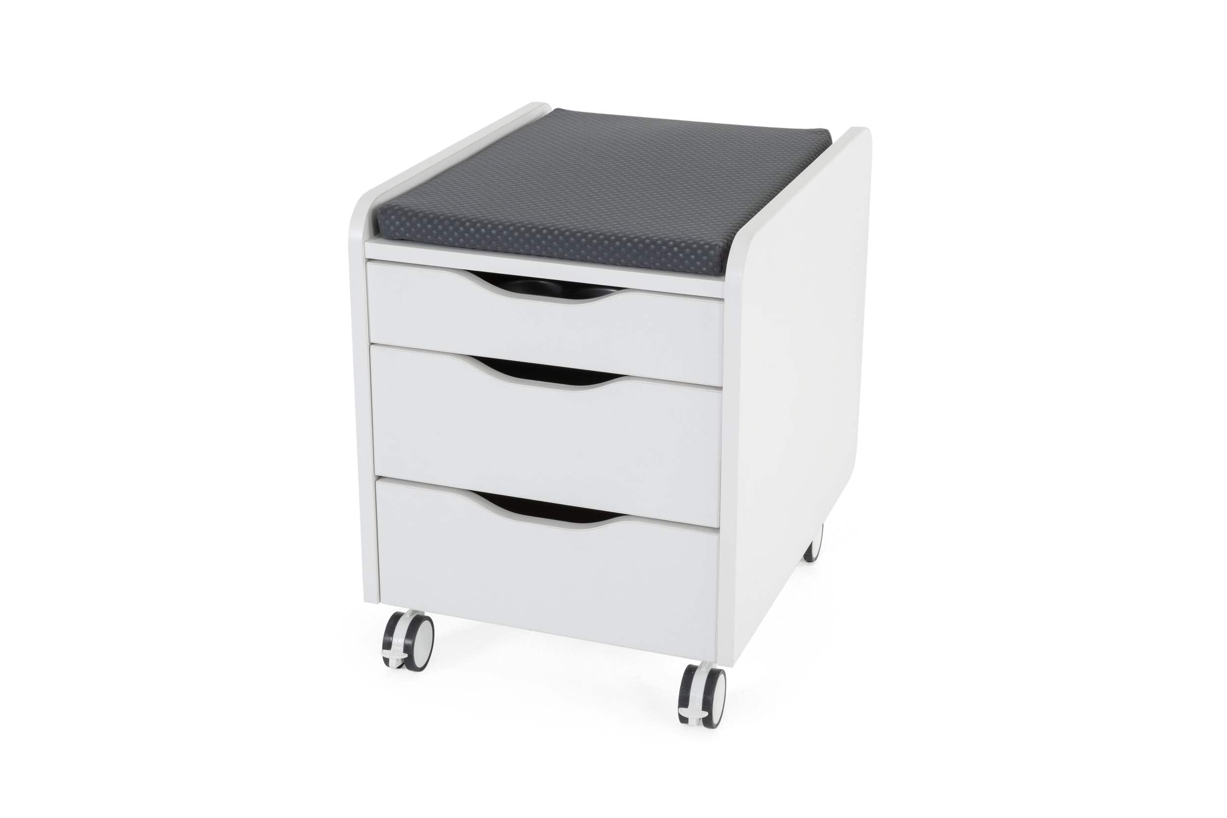 Cajonera de metal para impresora Creo blanca archivador de oficina con 3 cajones con llave