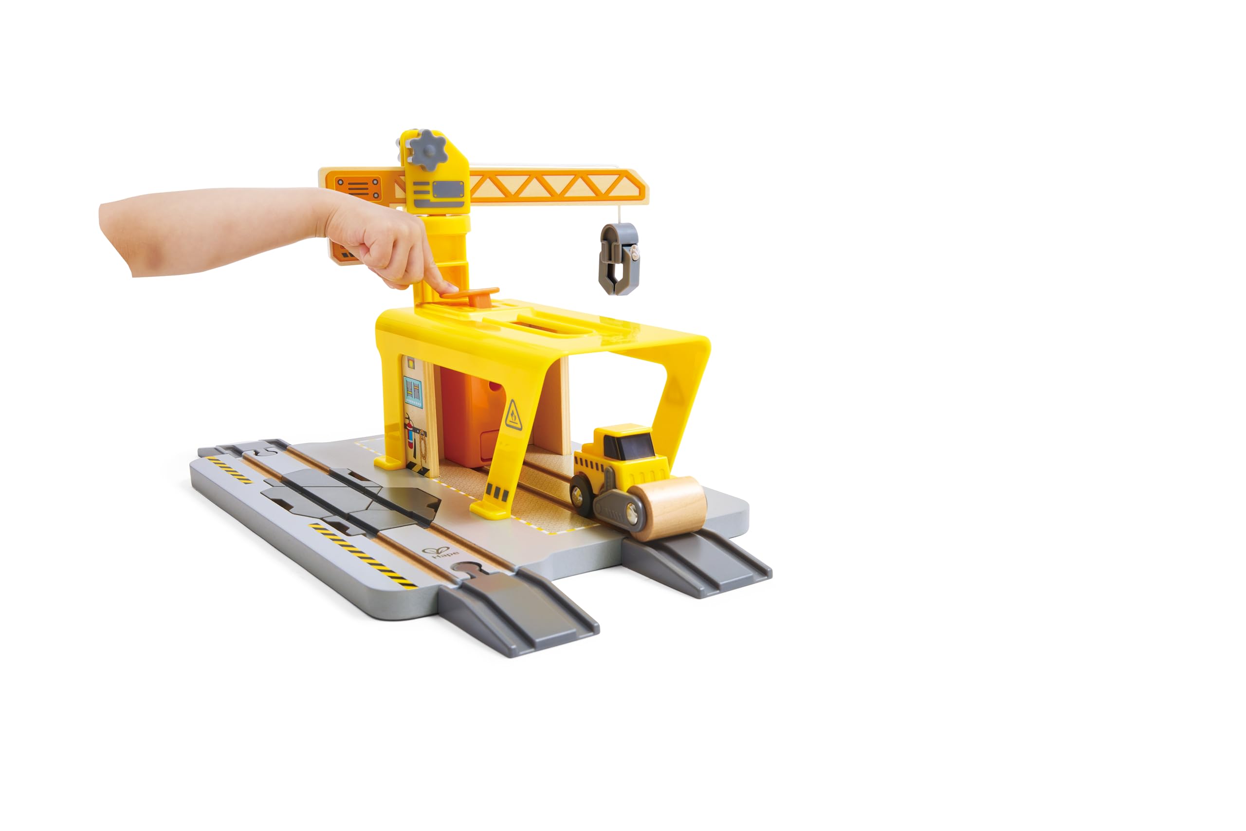 Grúa de construcción Hape para niños|Set Ampliable para Juego Creativo