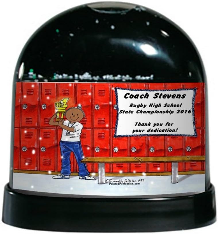 PrintedPerfection.com Personalized Coach - Male Snow Globe Gift