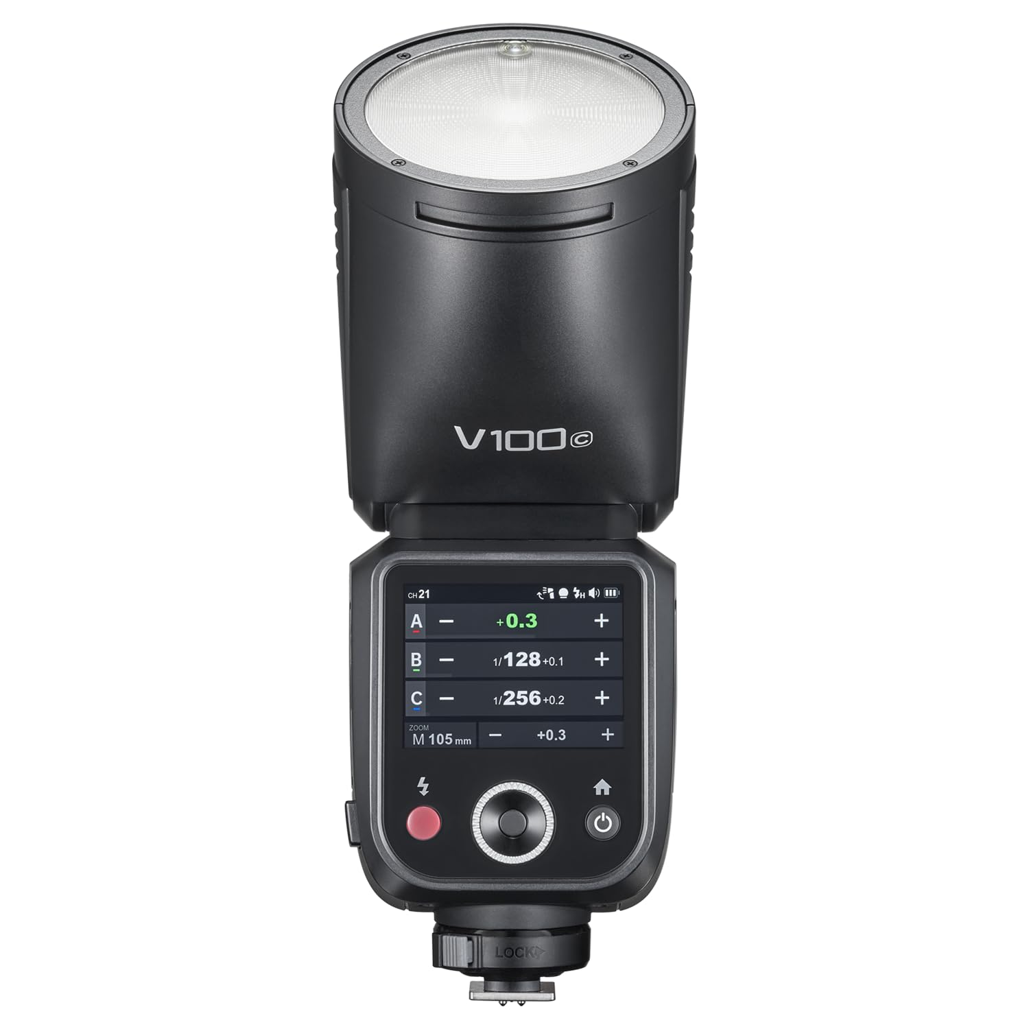 Godox V100-C 100W TTL Camera Flash per Canon,2.4G Wireless Testa Rotonda FotocameraFlash con FlashEsterno SU-1,HSS 1/8000s 2980mAh Flash Batteria al Litio,Godox V1Pro C Aggiornato