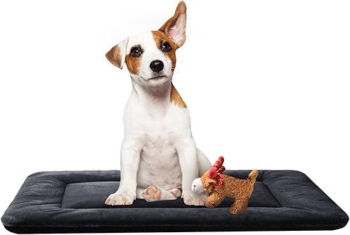 Miniatura 7 de VERZEY Cama para perro, almohadilla ultrasuave de piel sintética para perros medianos, 30 pulgadas, marrón, lavable a máquina, antideslizante