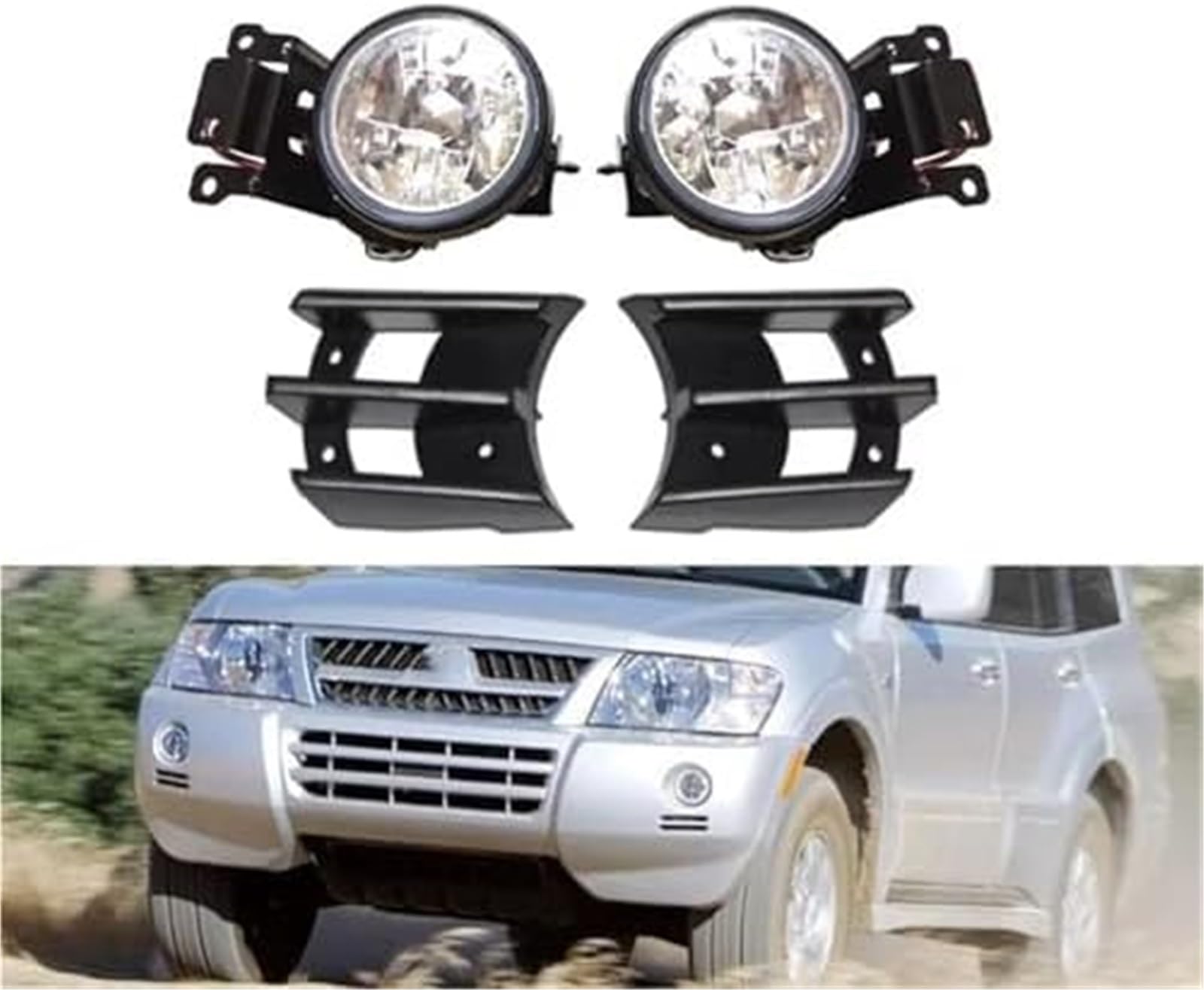 Tylne światło przeciwmgielne, dla Mitsubishi, dla Montero, dla Pajero, dla Shogun, Sport 1999-2008 Lampka odblaskowa ostrzegawcza zderzaka(BLACK Left)