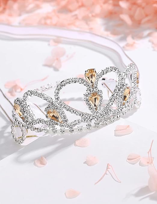 Amazon Com Lovelyshop Pet Series Yellow Gem Rhinestone Dog Cat Tiara Crown For Costume Hair Accessories Medium Size Pet Supplies