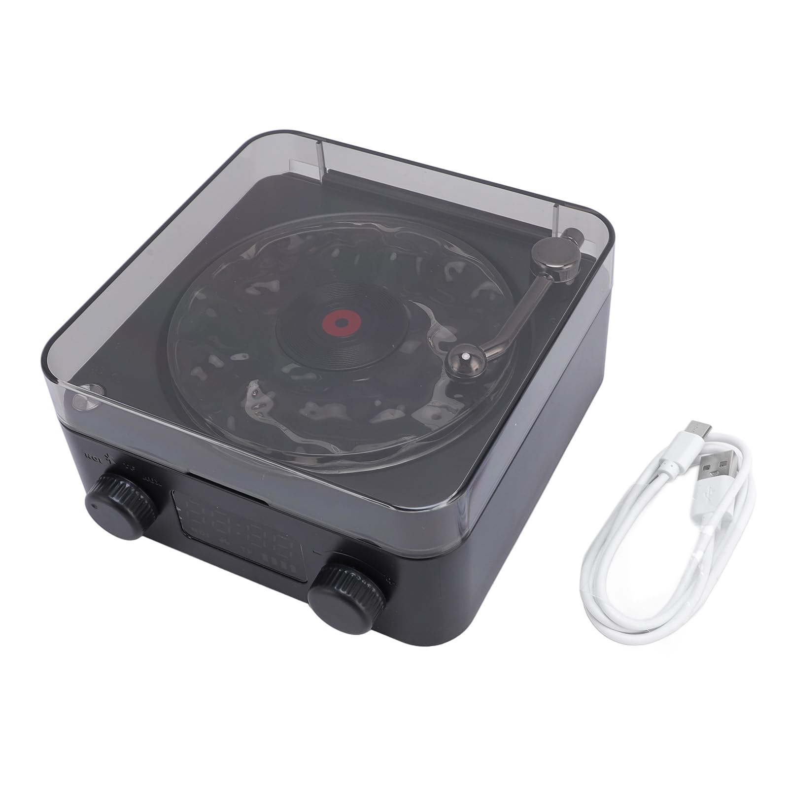 Sxhlseller Enceinte Rétro BT avec Lumière d'eau Ondulante et Affichage de
