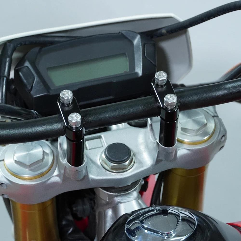 Colliers Serrage Rehausse Guidon Moto Pour Triumph 22 Mm 7/8"(Riser argenté 30 mm)