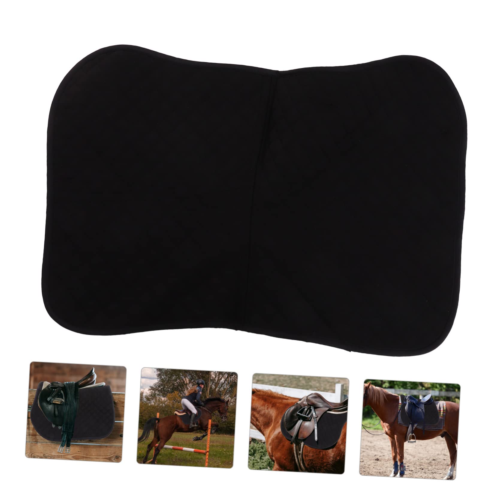 HEMOTON Cojín de Asiento para Caballo con Sujeción Antideslizante, Transpirable y Elástico para Montar a Caballo