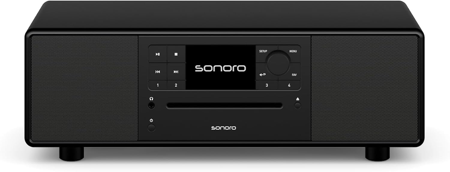 sonoro Prestige Kompaktanlage mit CD Player (UKW, DAB Plus, Spotify, Deezer) Matt Schwarz