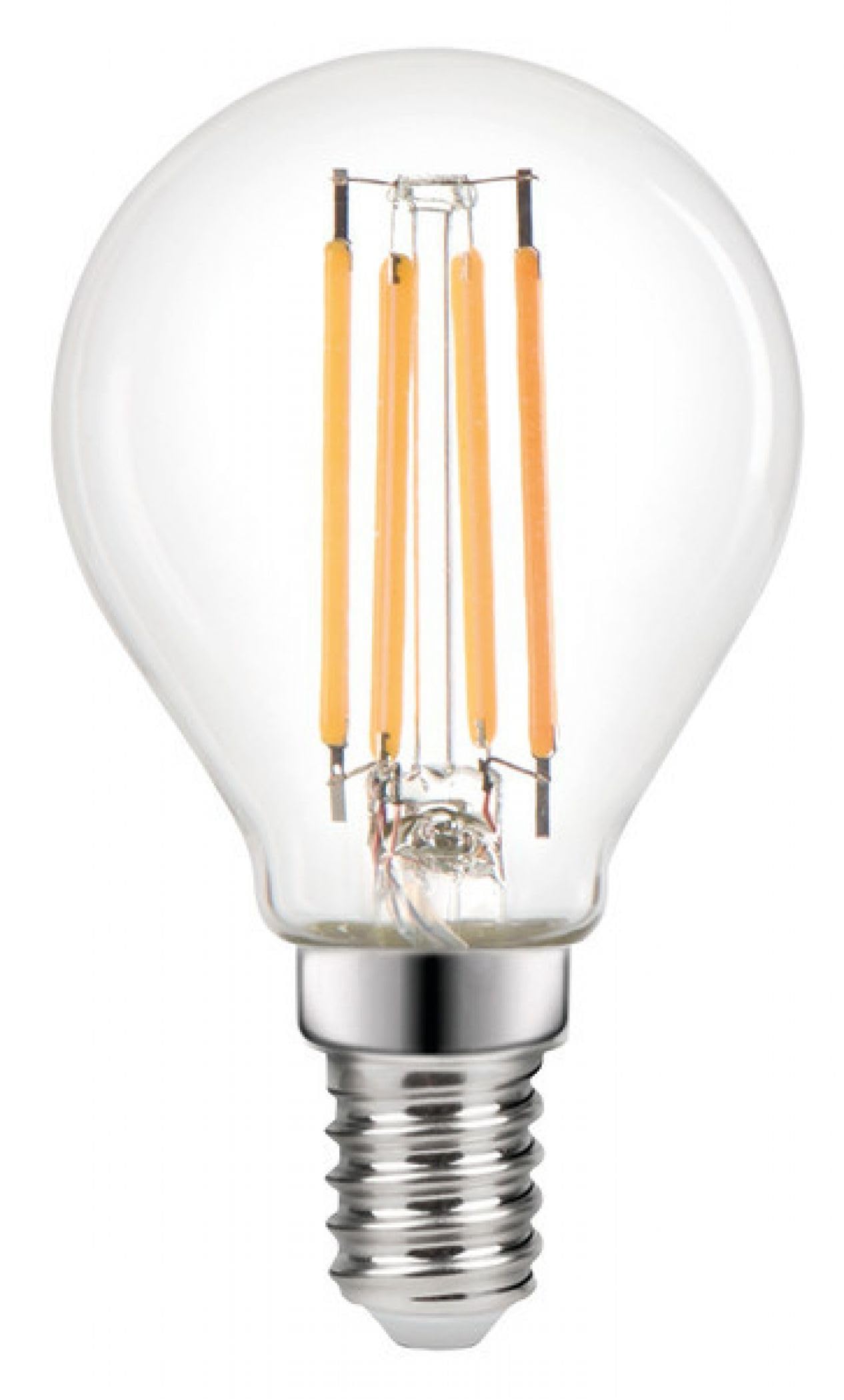Integral ILGOLFE14D060 3.4w Filament LED Golf Ball, Dimmable, 2700K, E14, 470lm =40w, Clear