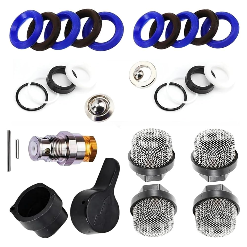 Littimoon 246385 Hose Inlet Strainer Filter & 244194 235014 SprayValve Drain Valve Set for 390 395 490 495 595 Pump Repair