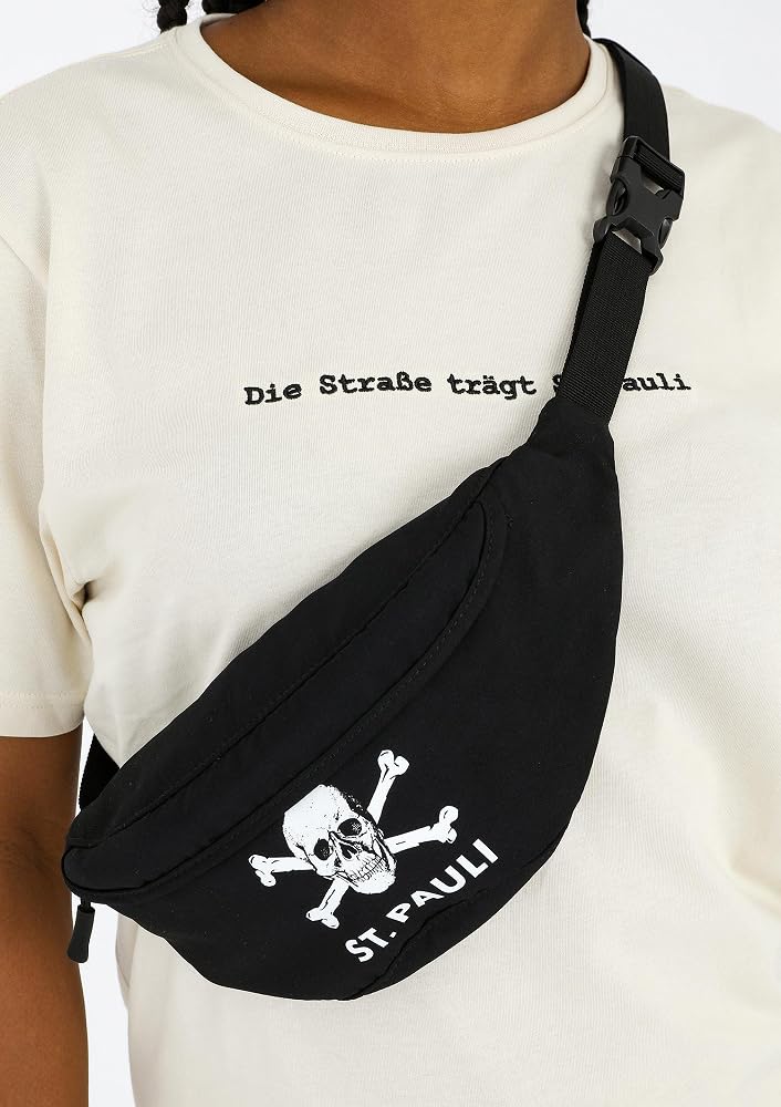 FC St. Pauli - Totenkopf - Bauchtasche schwarz 18 x 26 x 14 cm